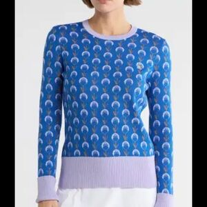 Original Penguin Veronica Blue and Lavender Women's Sweater sz xxl crew neck